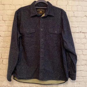 FREEDOM FOUNDRY thick flannel cotton button down black salted long sleeve shirt